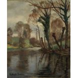 Paul-Emile PISSARRO (1884-1972) - Rivière près de Clécy - Huile sur toile signée [...]