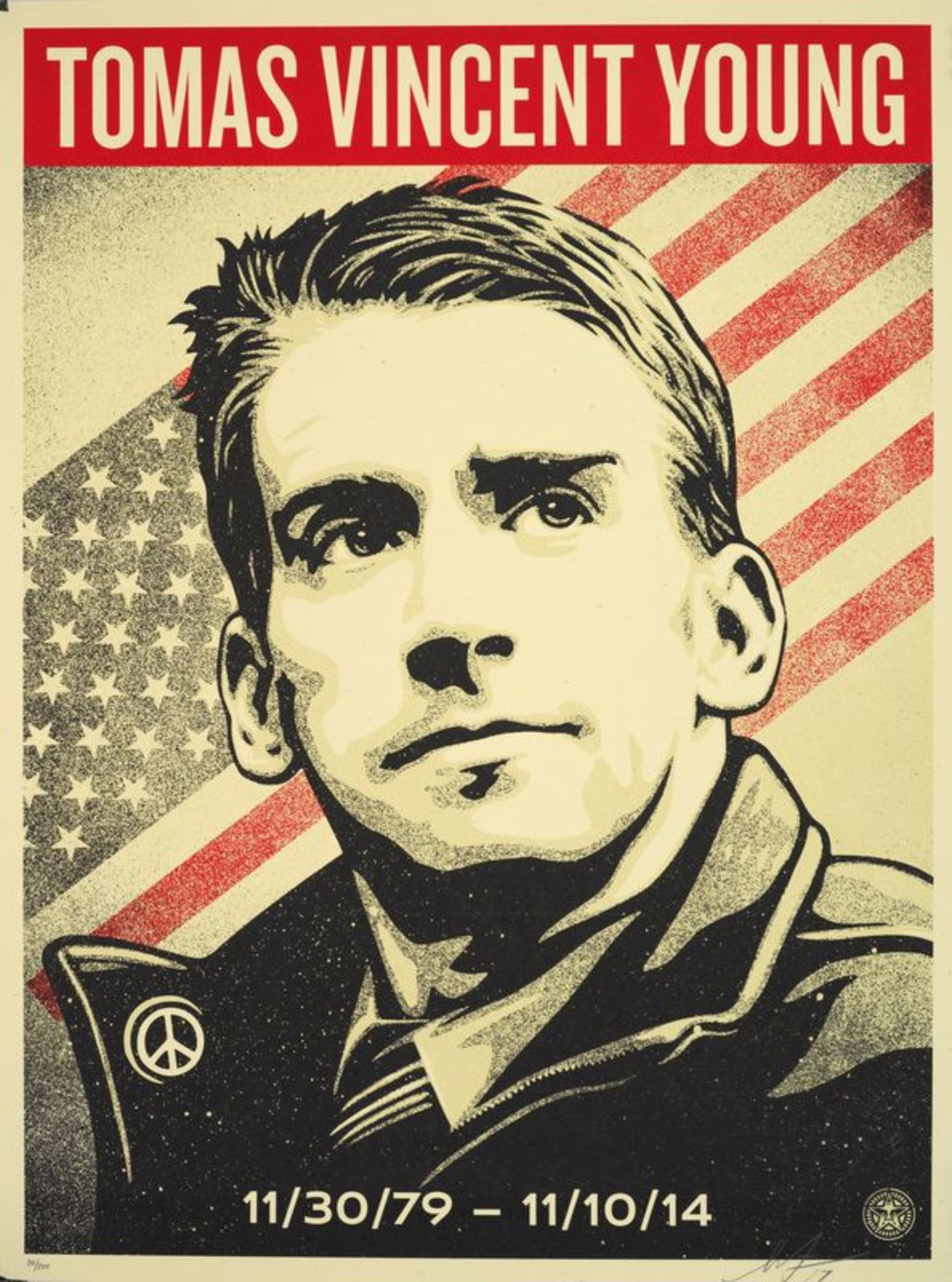 Shepard FAIREY (1960) - Tomas Vincent Young, 2017 - Sérigraphie signée en bas à [...]