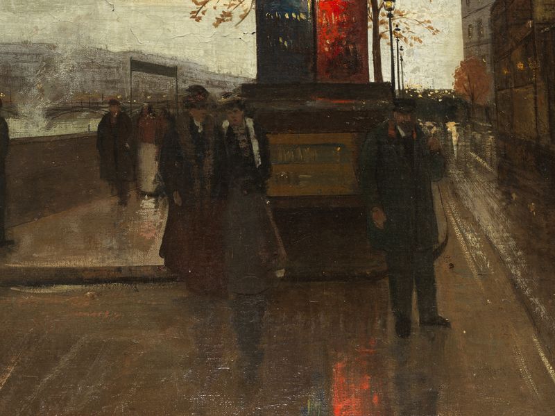 Edouard CORTES (1882-1969) -, Le Quai du Louvre vers le pont des Arts - Huile sur [...] - Image 2 of 5