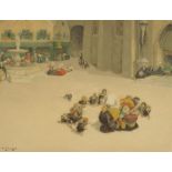 André DEVAMBEZ (1867-1943) - Le Noël des Lutins - Aquarelle signée en bas à [...]