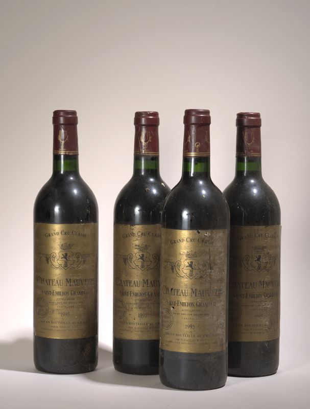 4 bouteilles Mauvezin 1995, Saint Emilion - - 4 bottles Mauvezin 1995, Saint Emilion -