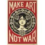 Shepard FAIREY dit OBEY (1970) Make Art no War - lithographie signée en bas à [...]