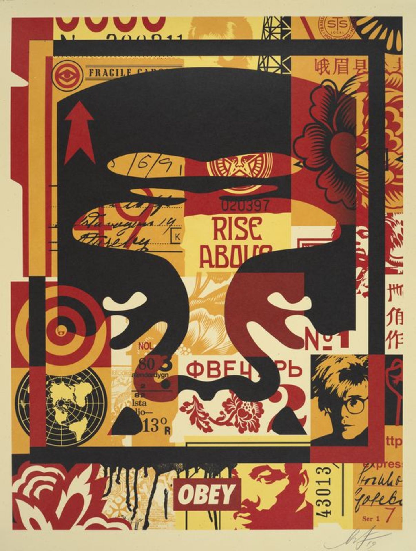 Shepard FAIREY dit OBEY (1970) - Trois faces - triptyque - lithographie signée en [...]