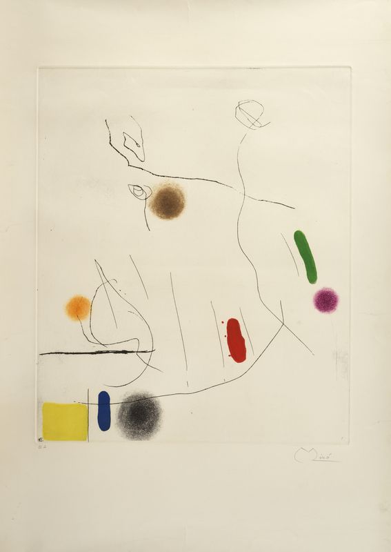 Juan MIRO (1893-1983) - Composition - Gravure signée au crayon en bas à droite et [...]