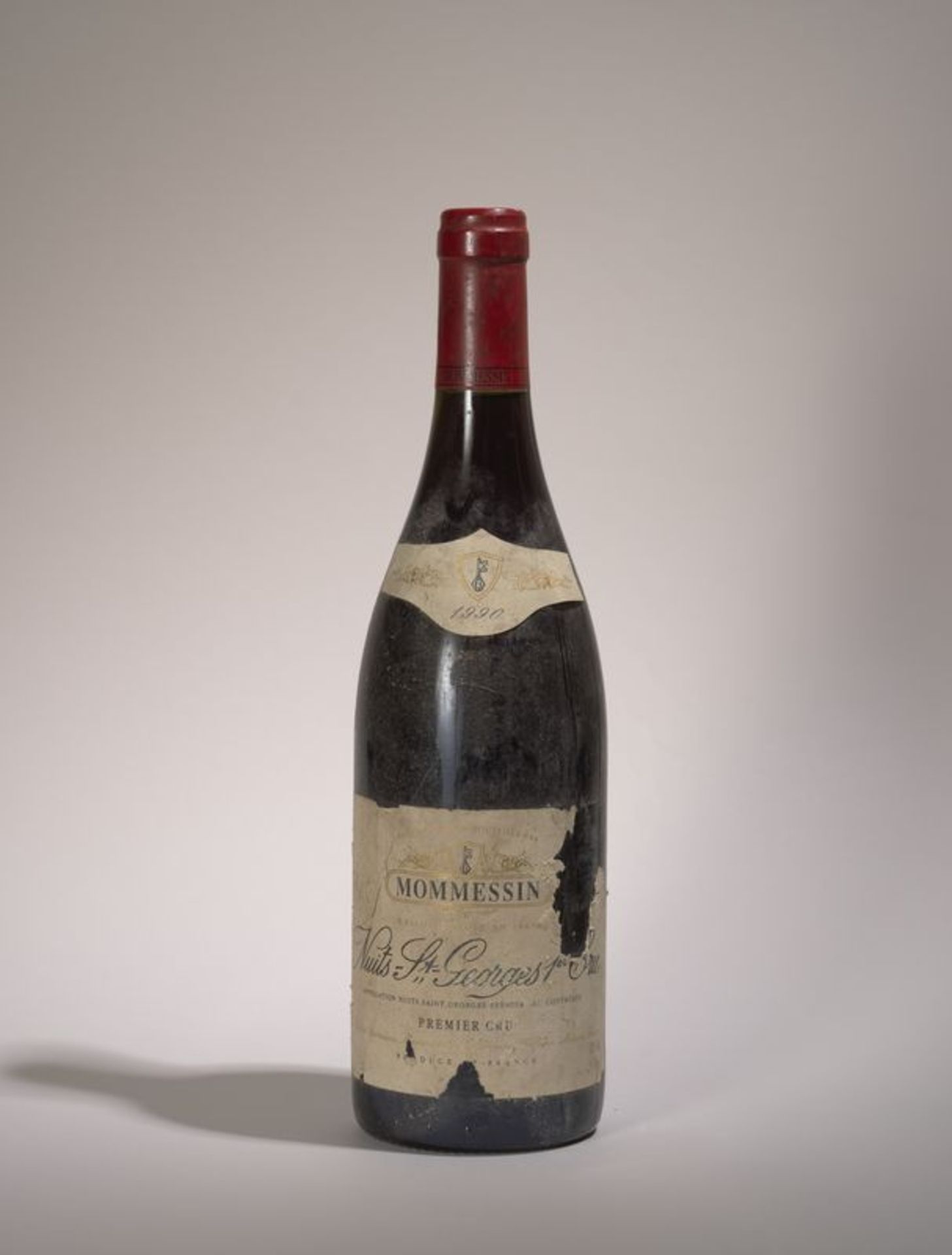 1 bouteille Nuit Saint Georges, 1er cru, Mommessin, 1990, étiquette déchirée - - [...]