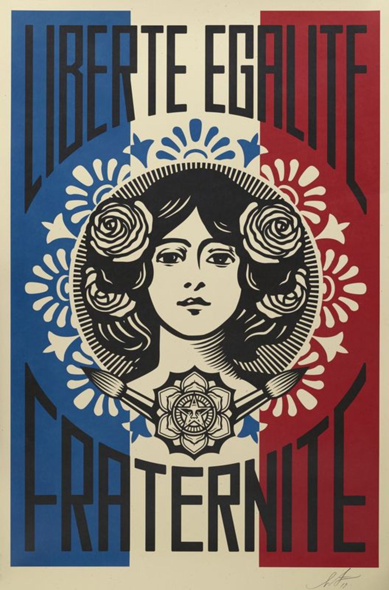 Shepard FAIREY dit OBEY (1970) Liberté Egalité Fraternité - Affiche sérigraphique [...]