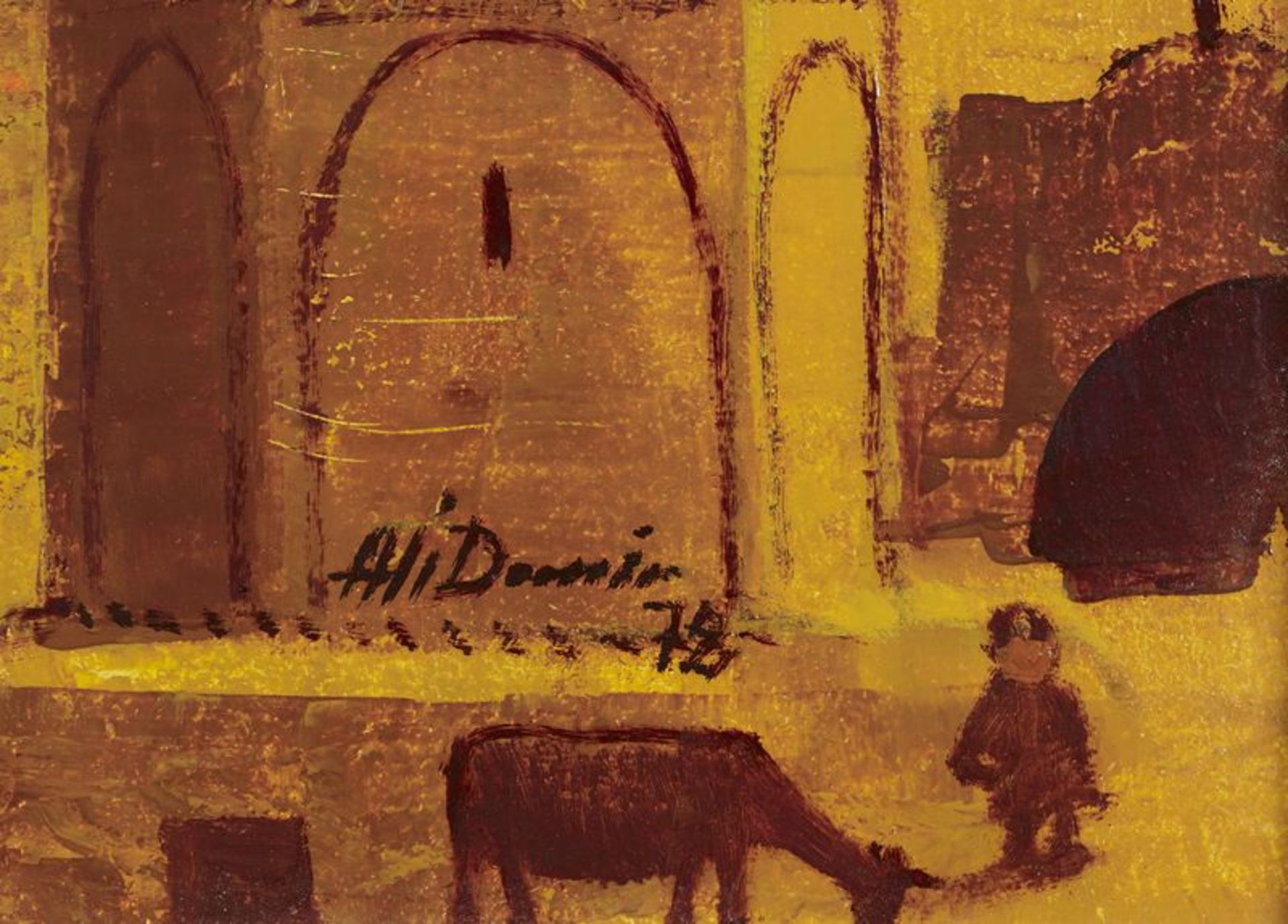 Ali DEMIR (1931-2015) - Ville imaginaire- Huile sur carton toilé signée et datée [...] - Bild 2 aus 2