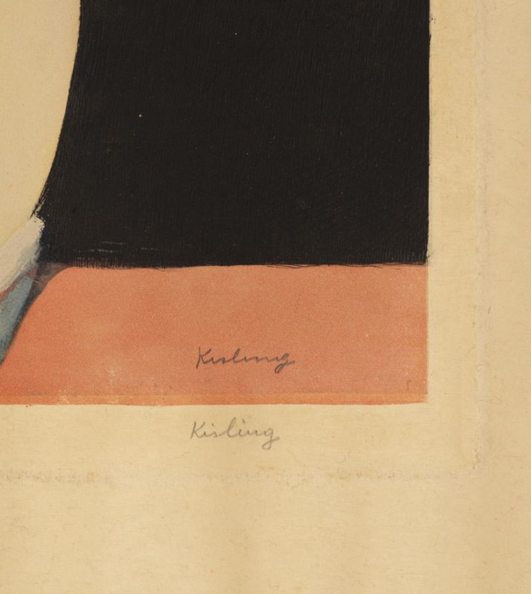 Moïse KISLING (1891-1953). La Frileuse (Kiki de Montparnasse). Aquatinte en couleur [...] - Bild 2 aus 2