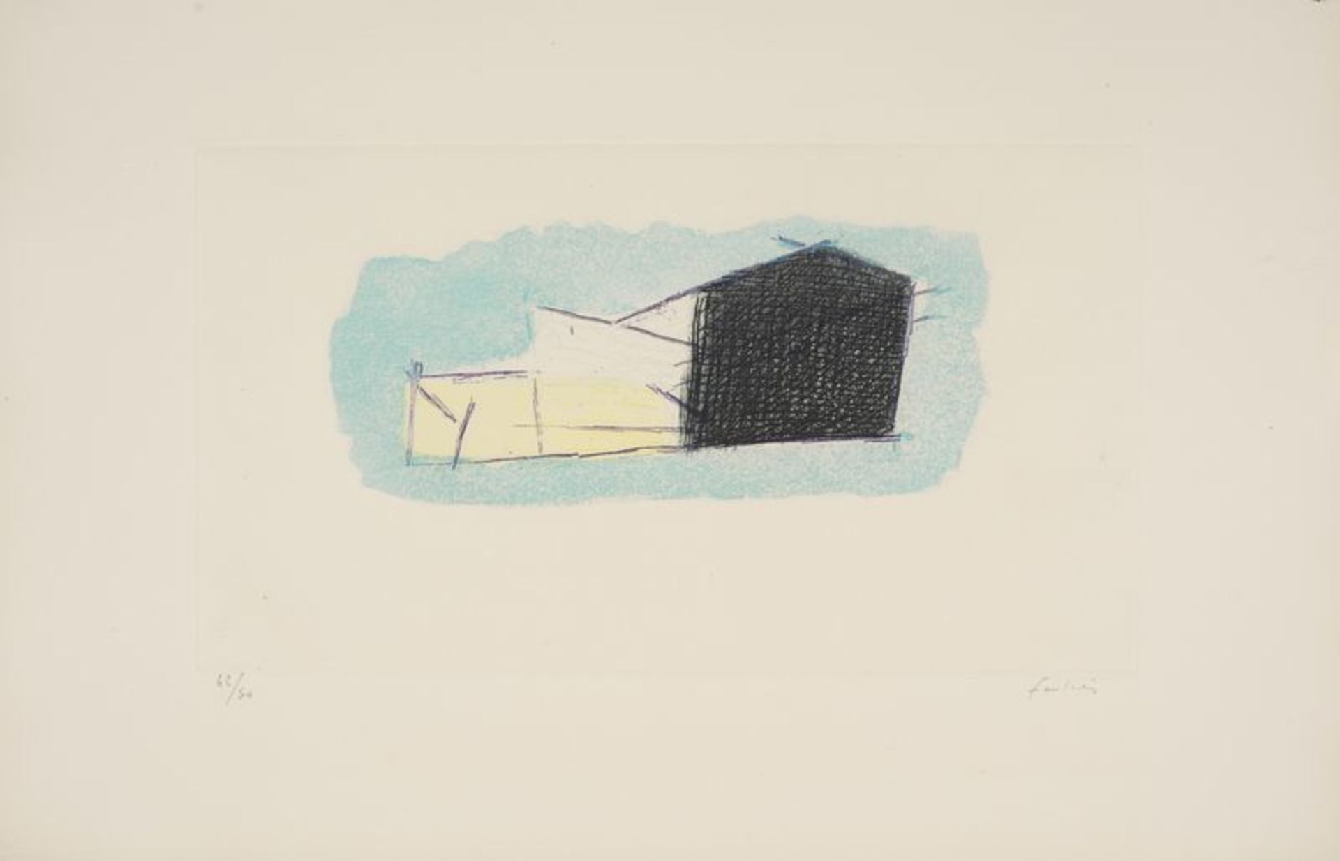 Jean FAUTRIER (1898-1964) - Les Boîtes en fer blanc, 1948 - Eau forte aquatinte et [...]