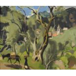 Joseph INGUIMBERTY (1896-1971) - Paysage animé orientaliste - Huile sur toile en bas [...]