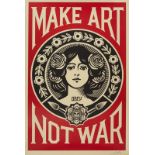 Shepard FAIREY dit OBEY (1970) - Make Art Not War - Affiche sérigraphique signée au [...]