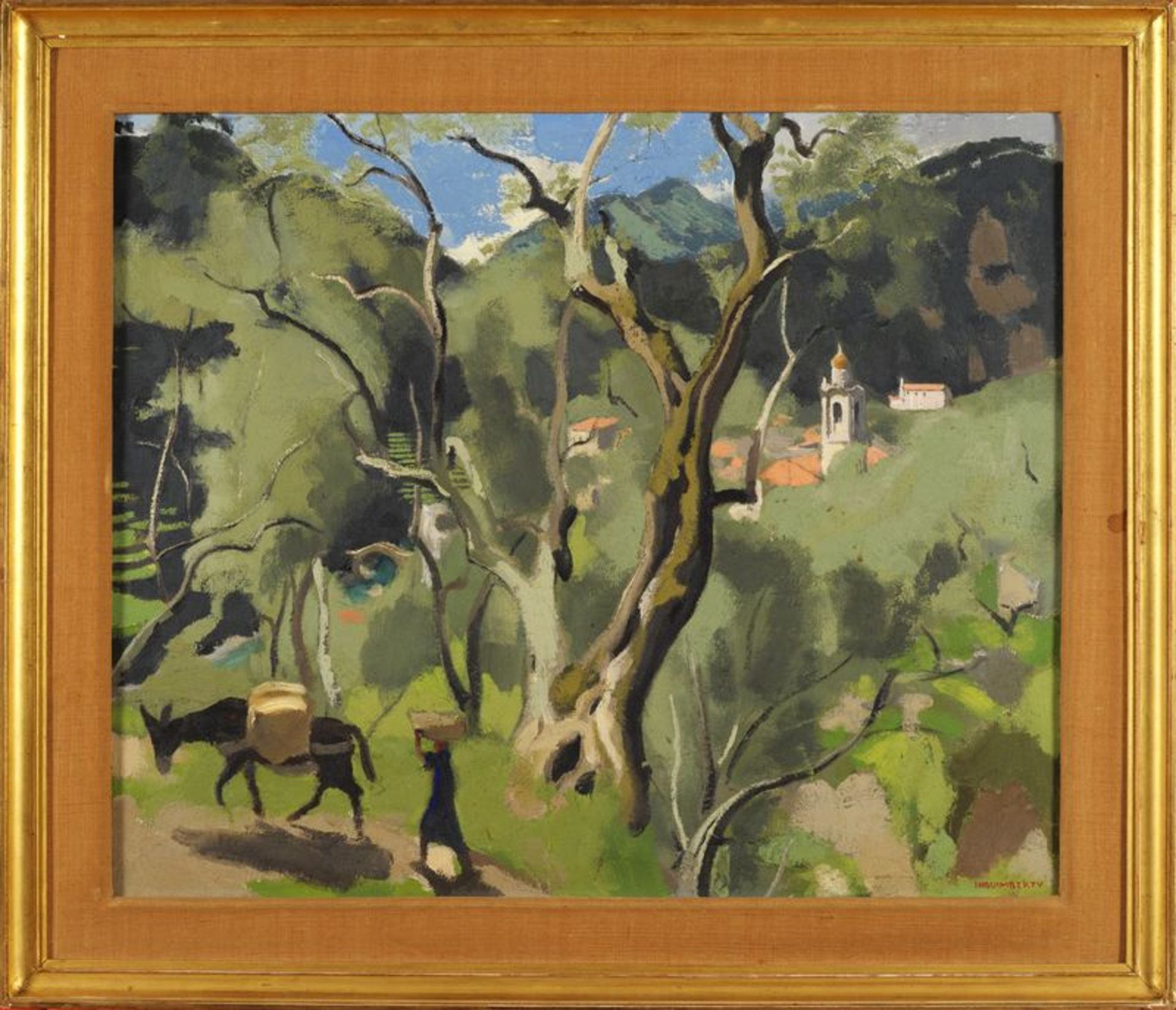 Joseph INGUIMBERTY (1896-1971) - Paysage animé orientaliste - Huile sur toile en bas [...] - Bild 2 aus 4