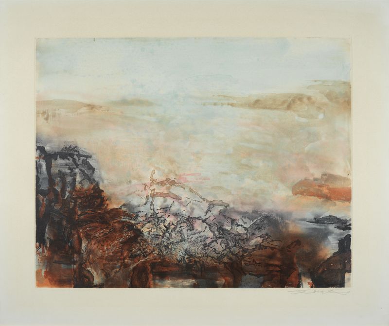 ZAO WOU KI (1920-2013) - Composition - Gravure signée au crayon en bas à droite [...]