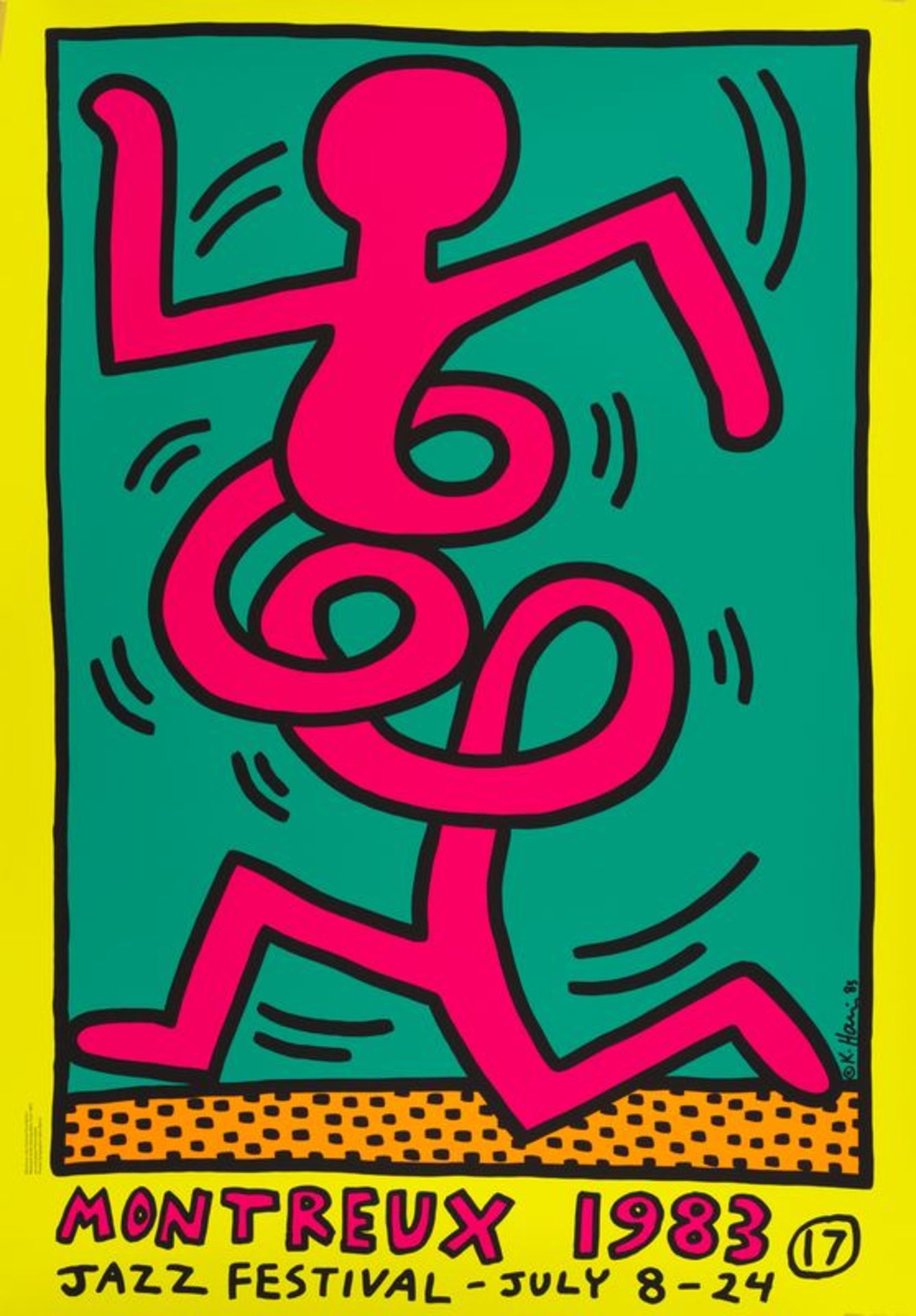 Keith HARING - Montreux Jazz Festival - Affiche sérigraphique - 99 x 69 cm - - [...]