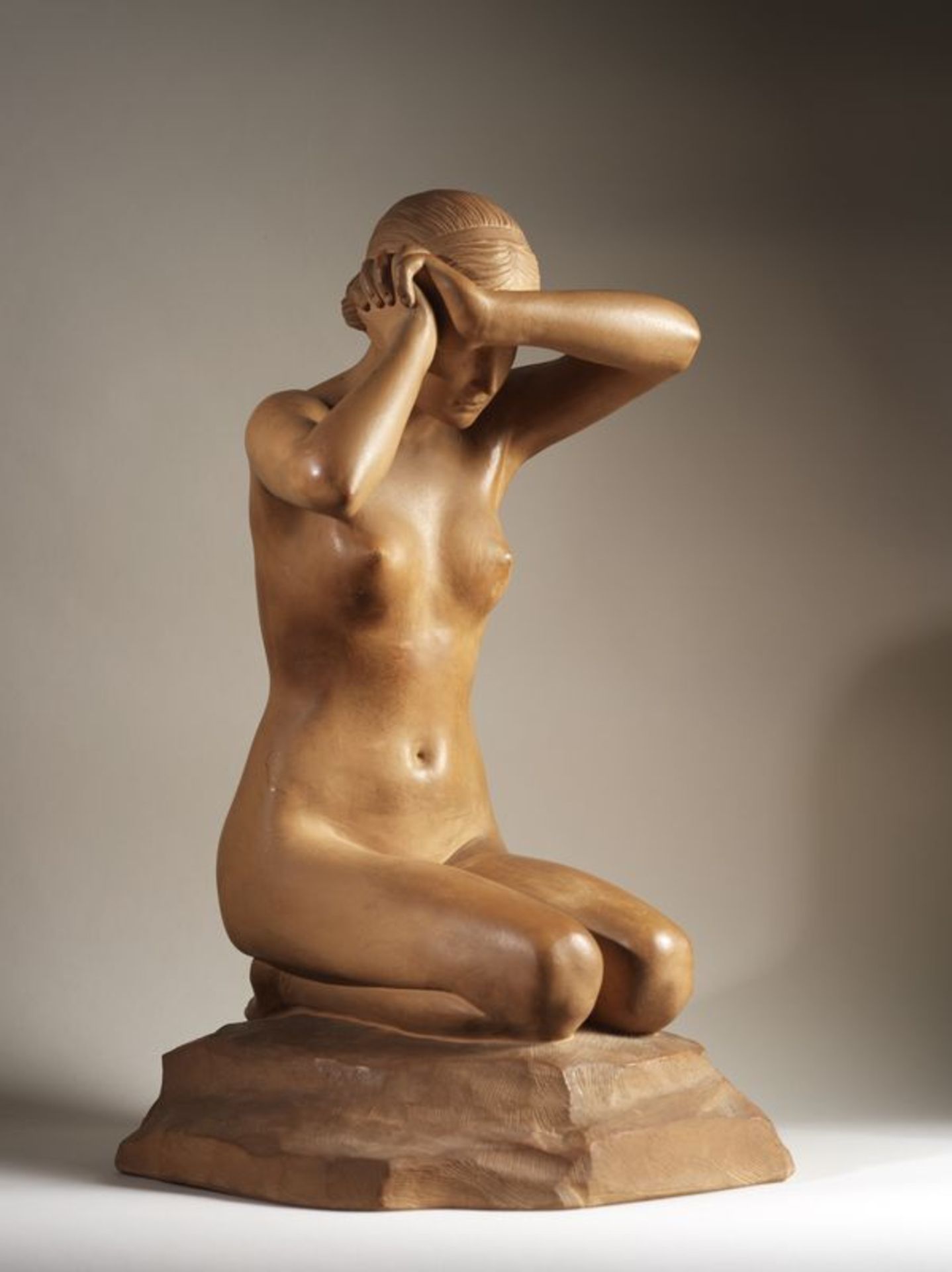 Stanislas LAMI (1858-1944) - Première faute - Sculpture en terre cuite - Hauteur : [...]