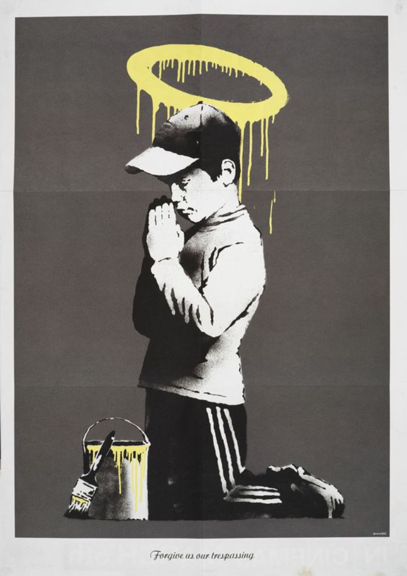 BANKSY (1974) - Dismaland- Don't Panic Poster Forgive us our Trespassing- 59,2 x [...]