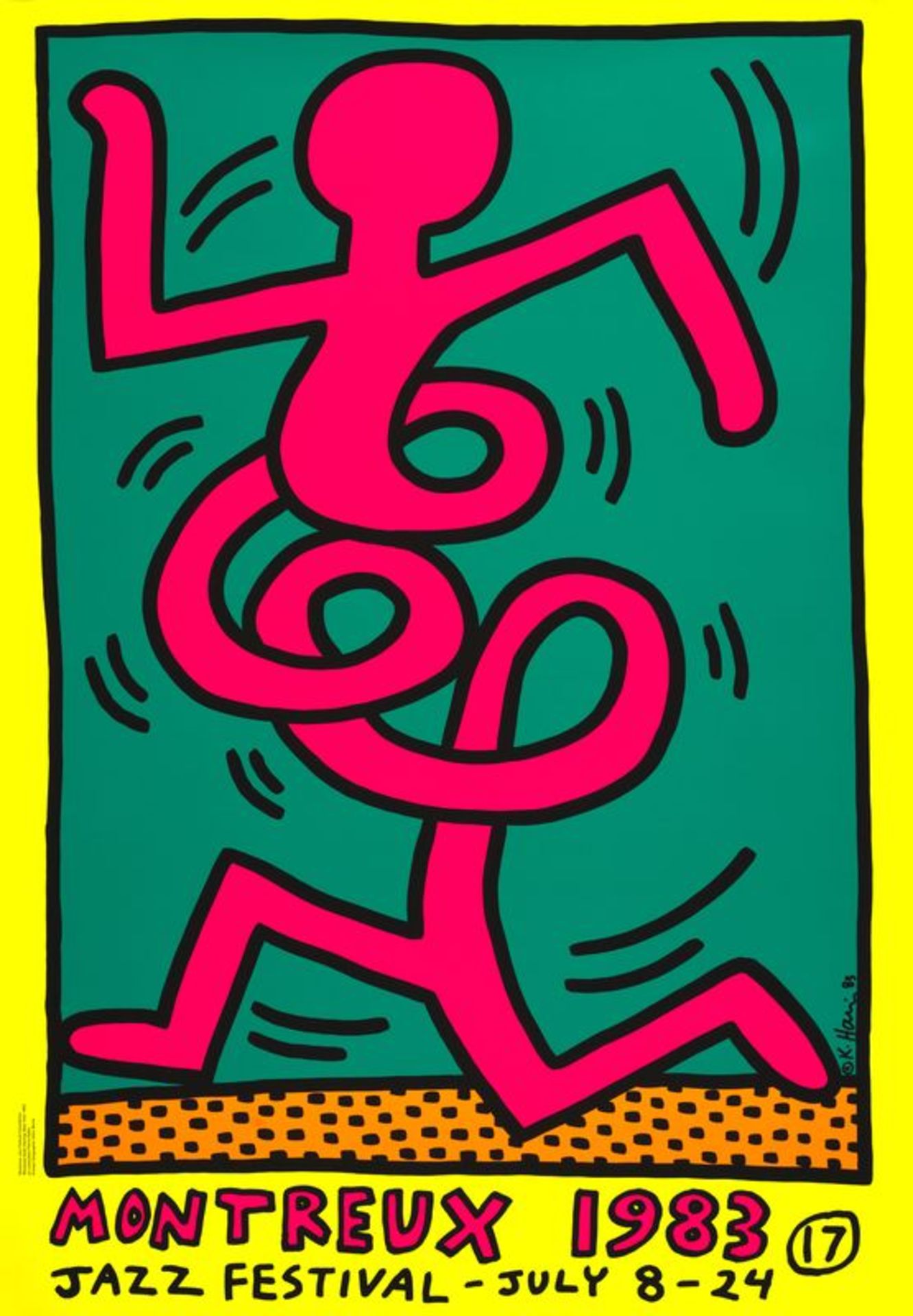 Keith HARING - Montreux Jazz Festival - Affiche sérigraphique - 99 x 69 cm - Keith [...]