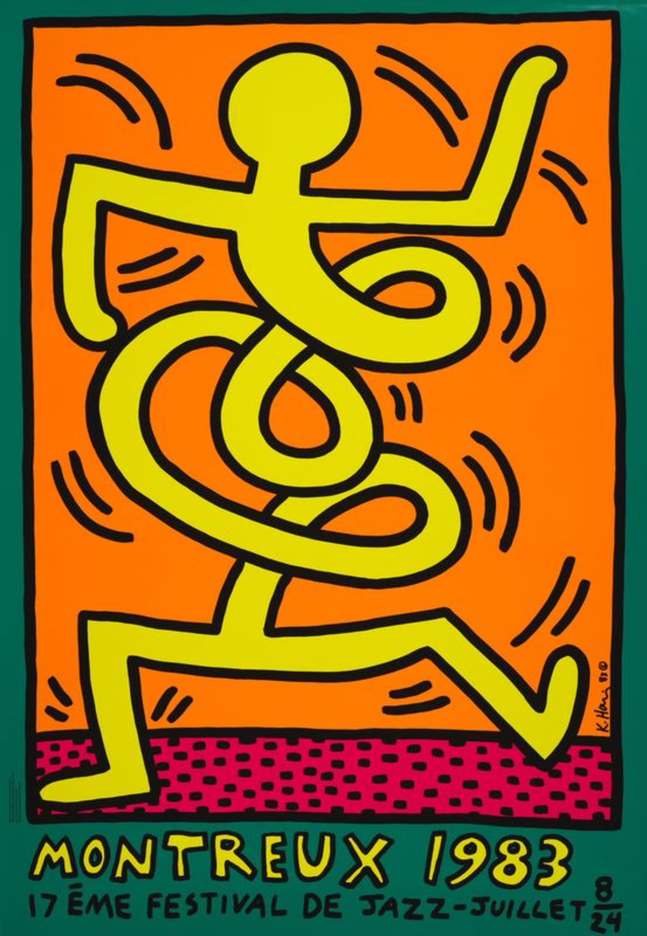 Keith HARING - Montreux Jazz Festival - Affiche sérigraphique - 99 x 69 cm - Keith [...]