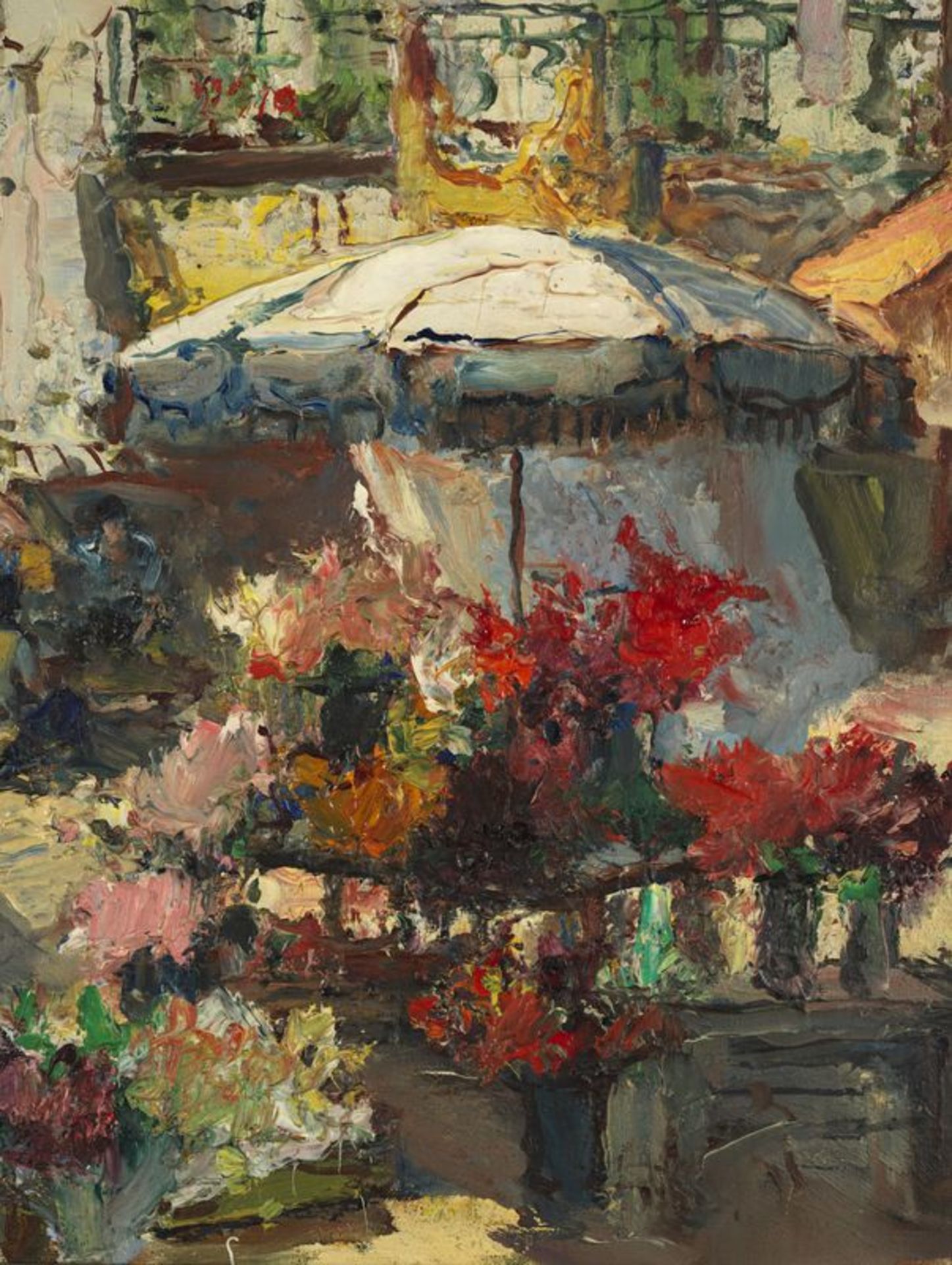 Georges LAPCHINE (1885-1950) - Marché aux fleurs de Nice - Huile sur toile signée [...] - Bild 5 aus 5