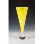Vase "Biro"Laura Diaz de Santillana (Entwurf), Venini, Murano, 1982 Farbloses Glas, partiell