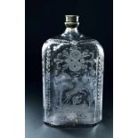 Branntweinflasche mit Liebessymbol und GemseNordtirol, 1. Viertel 19. Jh. H. 18,6 cm Publ.: