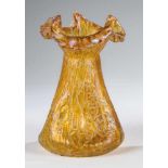 Vase "Orange Astglas"Loetz Wwe., Klostermühle, 1900 Farbloses Glas mit Kröselaufschmelzung in
