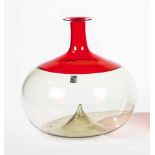 Vase aus der Serie "Bolle"Tapio Wirkkala (Entwurf), Venini, Murano, um 1966 - 1968 Rotes und
