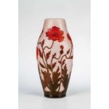 Vase mit Mohn"Arsall" Vereinigte Lausitzer Glaswerke AG, Weisswasser / Oberlausitz, 1918 - 1929