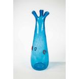 Vase "Rings"Anzolo Fuga (Entwurf), A.V.E.M., Murano, 1963 - 1968 Blaues, stark blasiges Glas. Vier