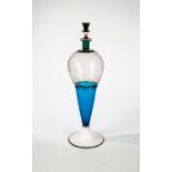 Karaffe mit StöpselYoichi Ohira für de Mayo, Murano, 1989 Farbiges und farbloses Glas, teils