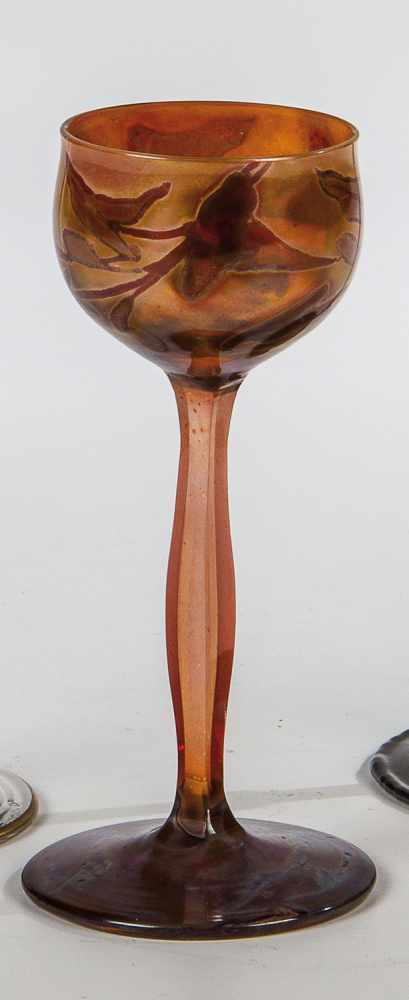 Seltenes LikörglasAmédée de Caranza für Henri Copillet, Noyon/Oise, um 1900 Farbloses Glas.
