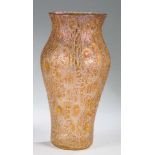 Große Vase "Orange Astglas"Loetz Wwe., Klostermühle, 1900 Farbloses Glas mit Kröselaufschmelzung