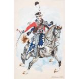 Viktor BoltischeffRussland, 20./21. Jahrhundert Reitender Husar der Weißen Garde. Aquarell auf