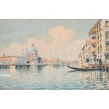 G. PrestiItalien, 20. Jahrhundert Zwei Ansichten des Canale Grande in Venedig. Aquarell auf