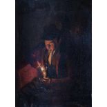 Petrus van Schendel (Attrib.)1806 Terheijden - 1870 Brüssel Im Dunkeln sitzender Mann sich eine