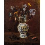 Paul Joseph Leyendecker (attrib.)1842 Paris - 1891 Stillleben - Lilienstrauß in Vase. Öl auf