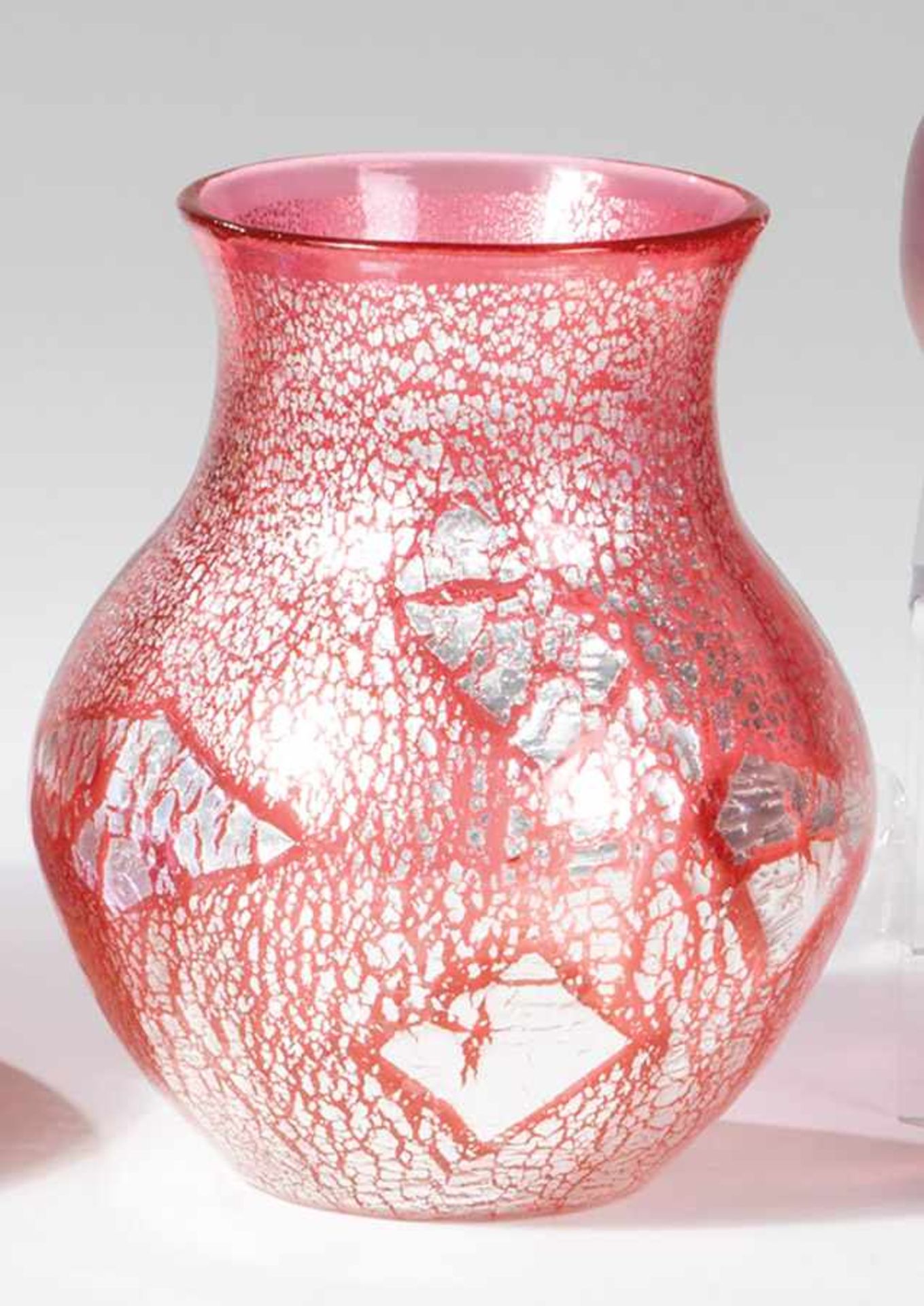 Vase "Argentan"Loetz Wwe., Klostermühle, um 1908 Farbloses, optisch geblasenes Glas, mit hellem