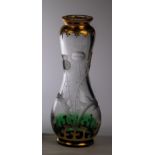 Vase mit DistelGräflich Harrachsche Glashütte, Neuwelt, 1900-1905 Farbloses Glas, von unten