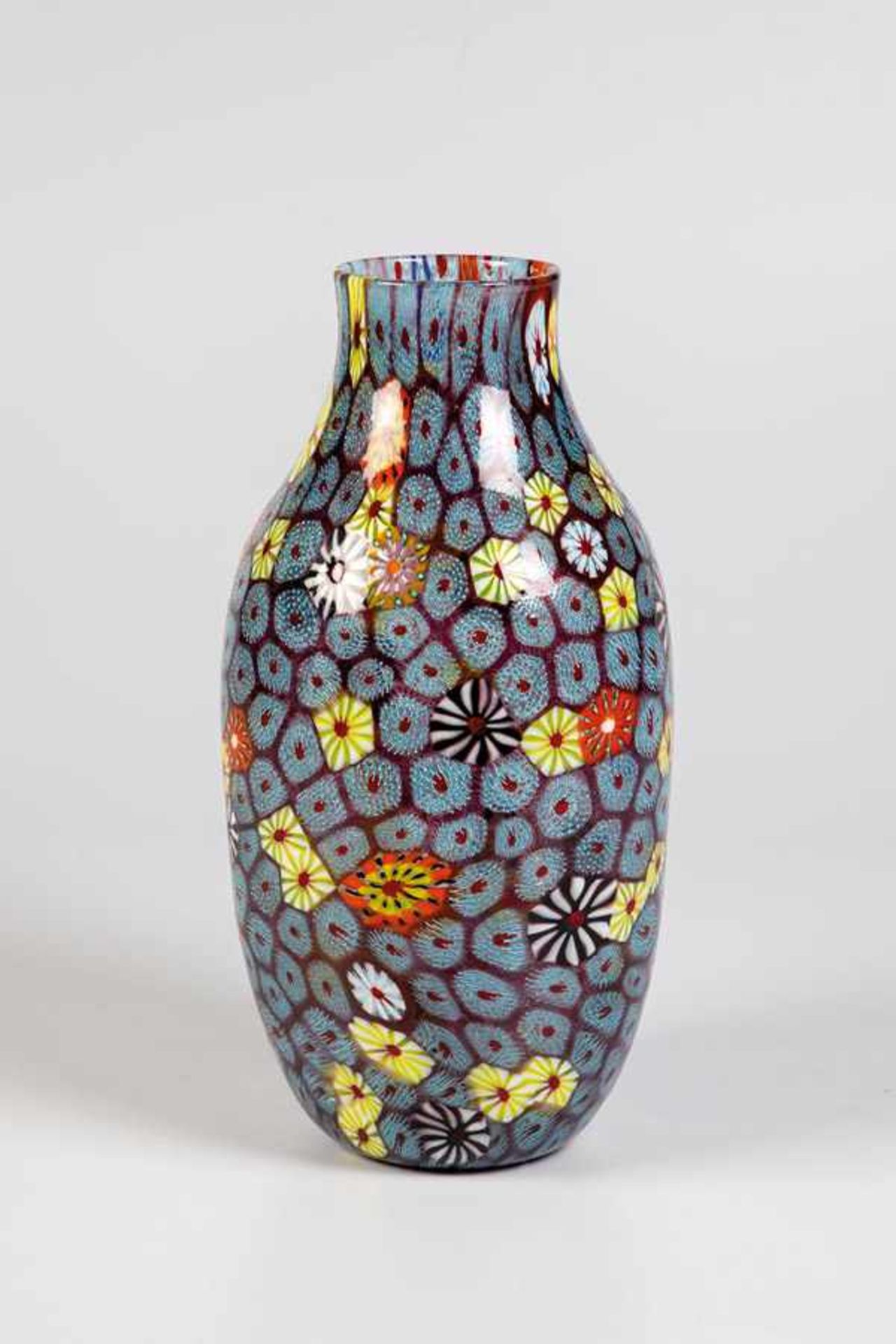 Vase mit Murrine "Kiku" & ''Redentore''Ermanno Toso (Entwurf), Fratelli Toso, Murano, 1950-55