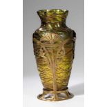 Vase mit MetallmontierungGlasfabrik Elisabeth, Kosten bei Teplitz, um 1900 - 1903 Farbloses Glas,