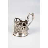 A silver tea glass holder with elephants. Soviet Union, Moscow. 1927-1958. Gilt inside.Stamped