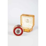 A Fabergé style jewelled gold and guilloche-enamel box. In the manner of Fabergé, 2nd halfof the