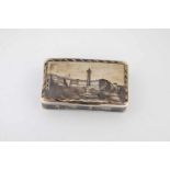 A silver and niello cigarette case with view of St. Petersburg. Russia, St. Petersburg,1838. All