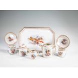 A porcelain tea set (Tête-a-tête). In the style of Korzec Porcelain Manufactory(1815-1831).