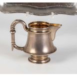 A silver jug. Russia, St. Petersburg, Aleksandr Pokin (1882-1898), 1896. Gilt interior.Handle with
