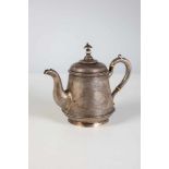 A silver teapot. Russia, Moscow, Antip Ivanovich Kuzmichev, 1889. Gilt interior. Body andlid with
