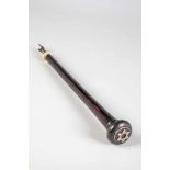 A tortoise shell and silver torah pointer. Early 20th century. Tortoise shell handle.Pointer and end