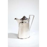 A silver coffee pot. Austria, Vienna, A. Würst, 1810. Lid with oak leaves. Stamed withassayer's mark