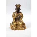 Xiwangmu. China, 19th/20th century. Goddess of the west with phoenix crown. Partiallypatinated