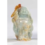 Budai. China, Qing dynasty, probably around 1900. Jade, minimally bumped. 13 cm high.BudaiChina,